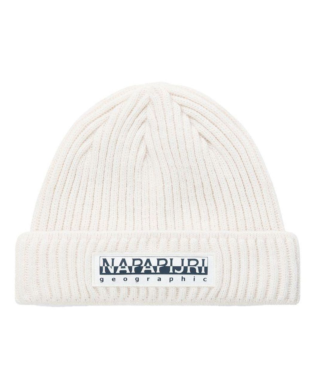 Napapijri White Vispa Beanie for men