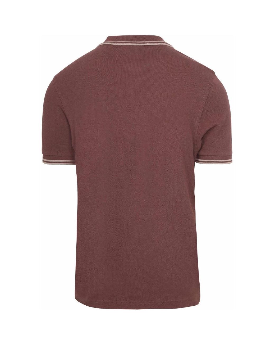 Fred Perry Red Twin Tipped Warm Brick Polo Shirt for men