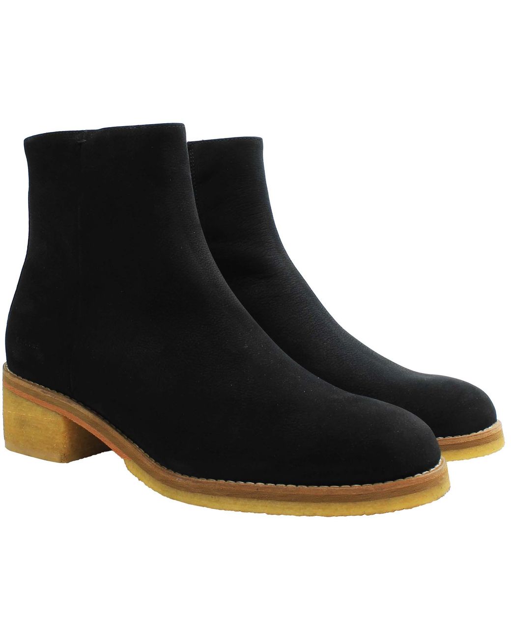 Clarks Black Amara Crepe Ankle Boots