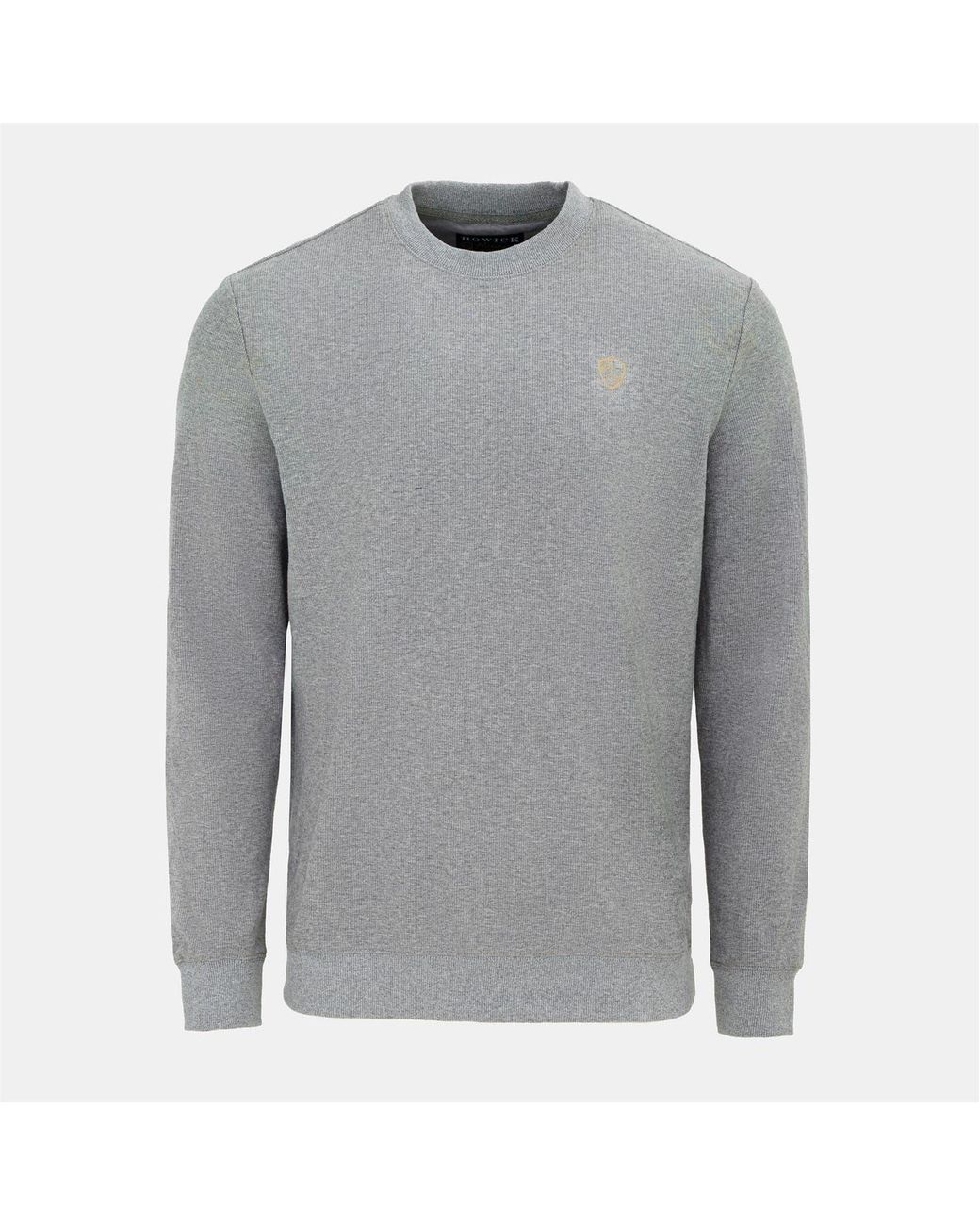 Howick Gray Crew Neck Jumper for men
