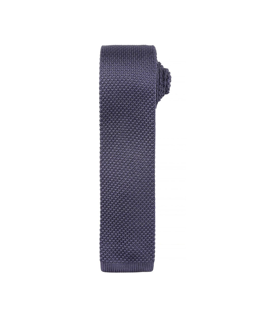 PREMIER Blue Slim Textured Knit Effect Tie (Steel) for men