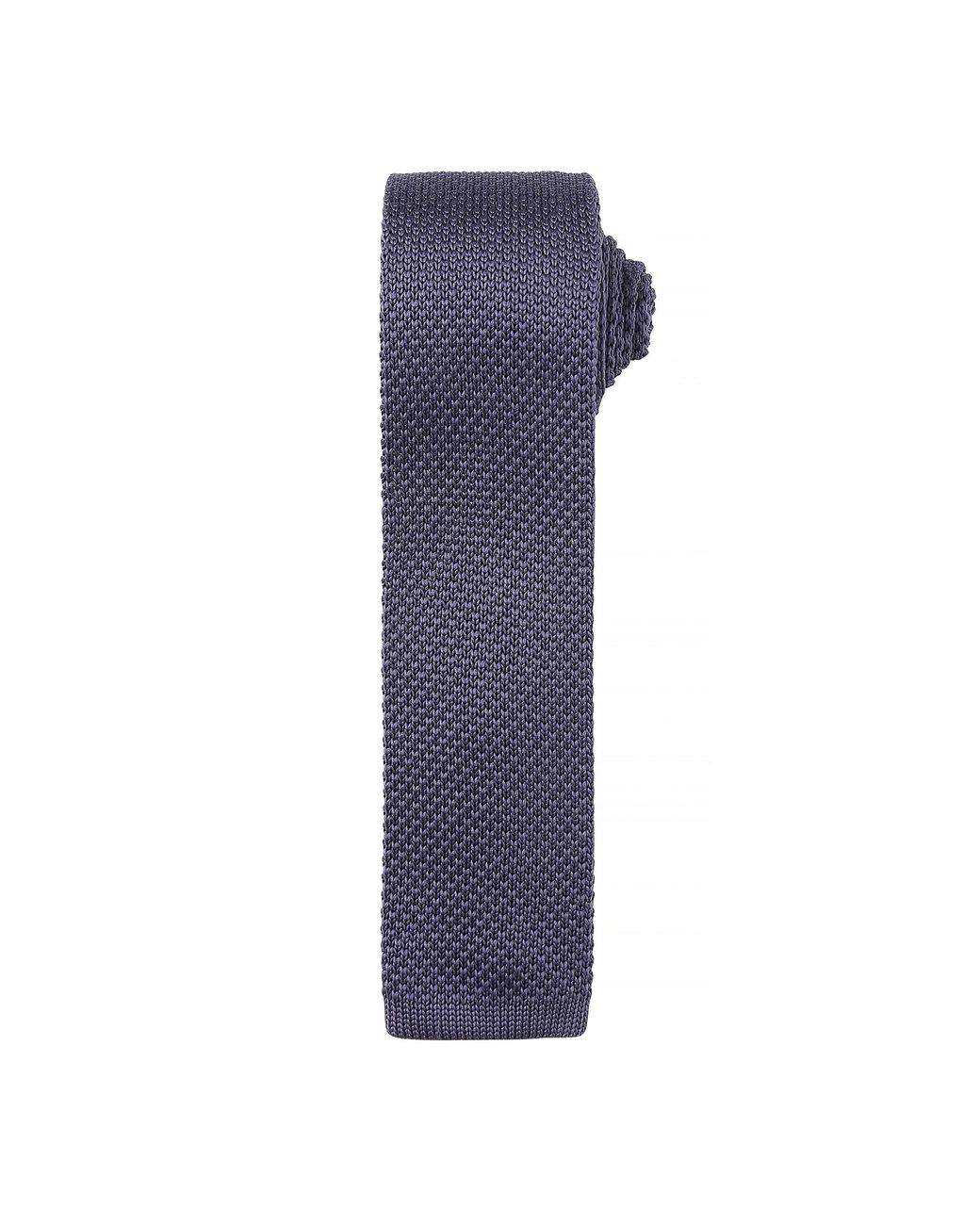 PREMIER Blue Slim Textured Knit Effect Tie (Steel) for men