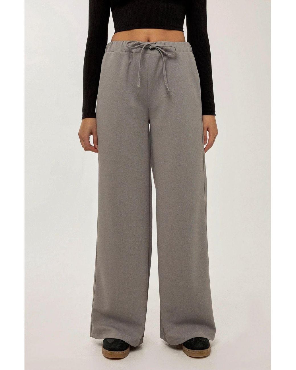 Hiccup Gray High Waist Wide Leg Sweatpants
