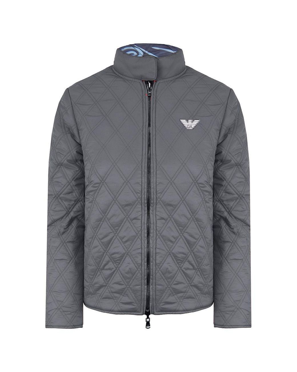 Armani Gray Emporio Logo Reversible Jacket