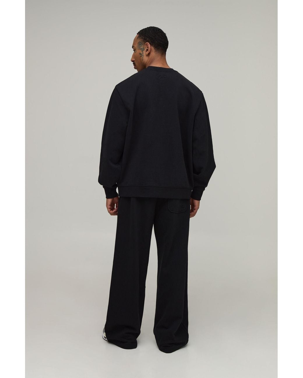 BoohooMAN Blue Oversized Premium 480Gsm Sweatshirt for men