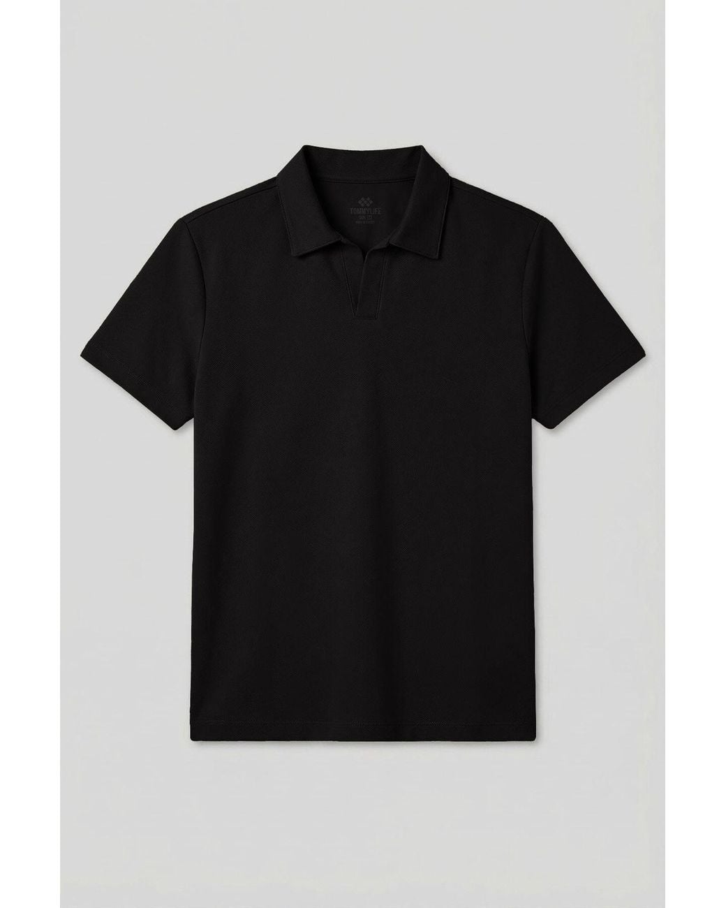 TOMMY LIFE Black Viscose Blend T-Shirt for men