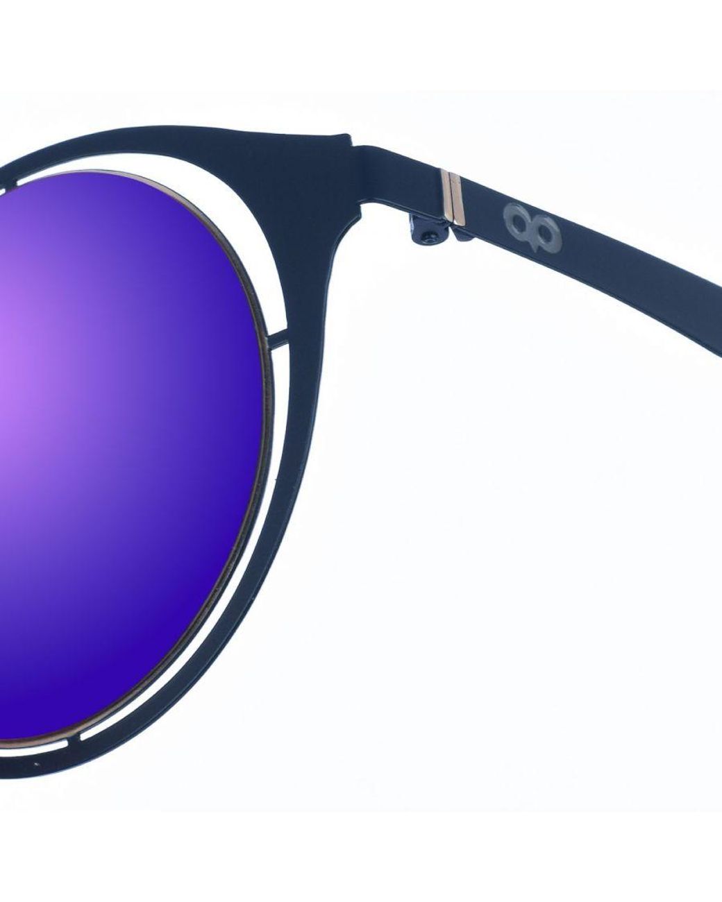 Kypers Purple Japo Round Shape Metal Sunglasses