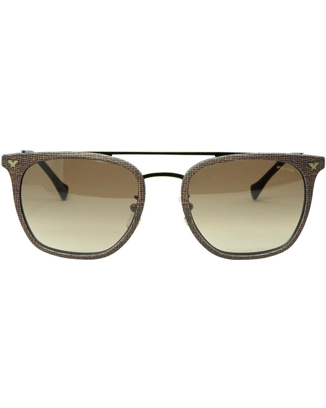 Police Brown Spl152 Ggny Sunglasses Metal (Archived) for men