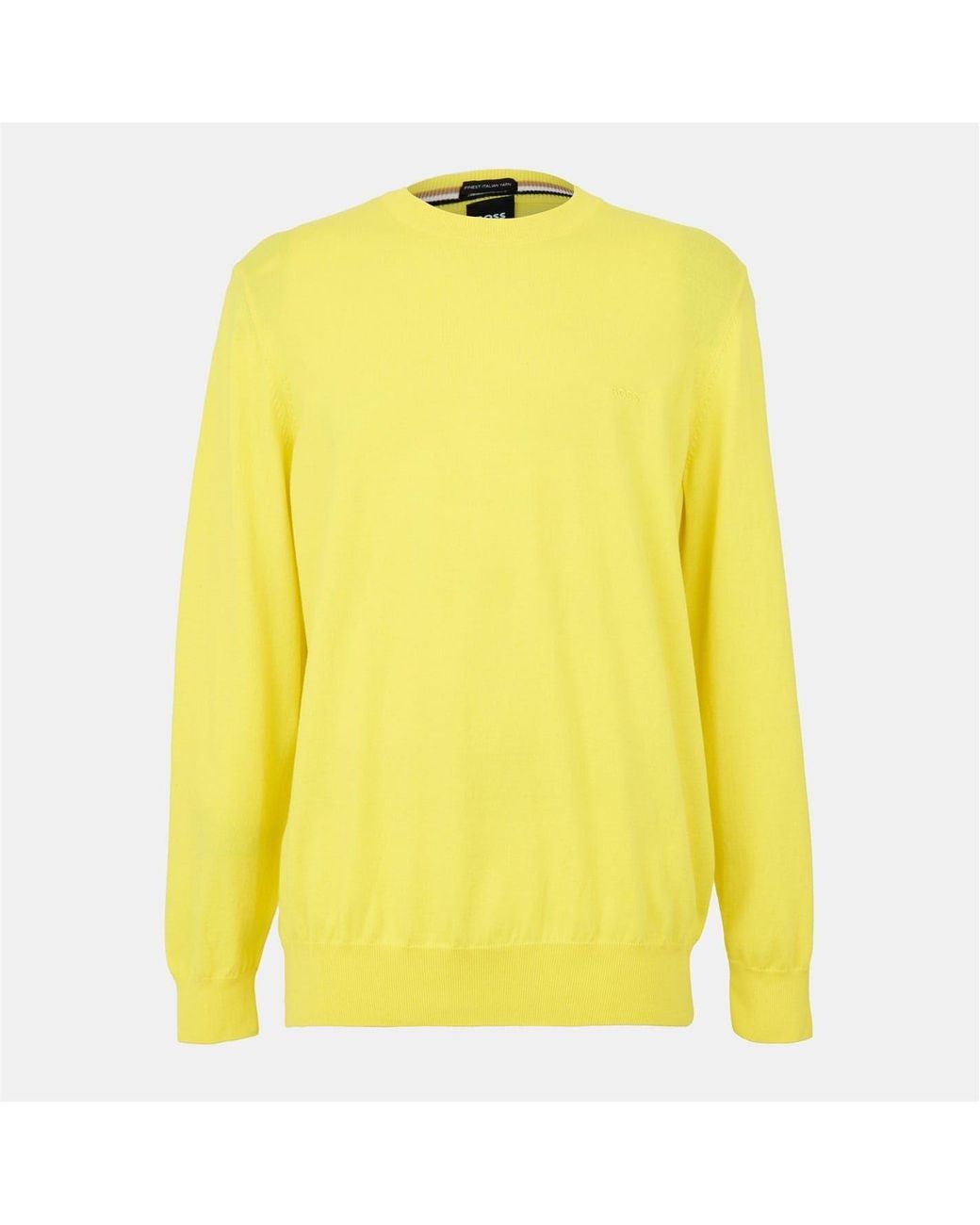 Boss Yellow Pascas Knit Jumper for men