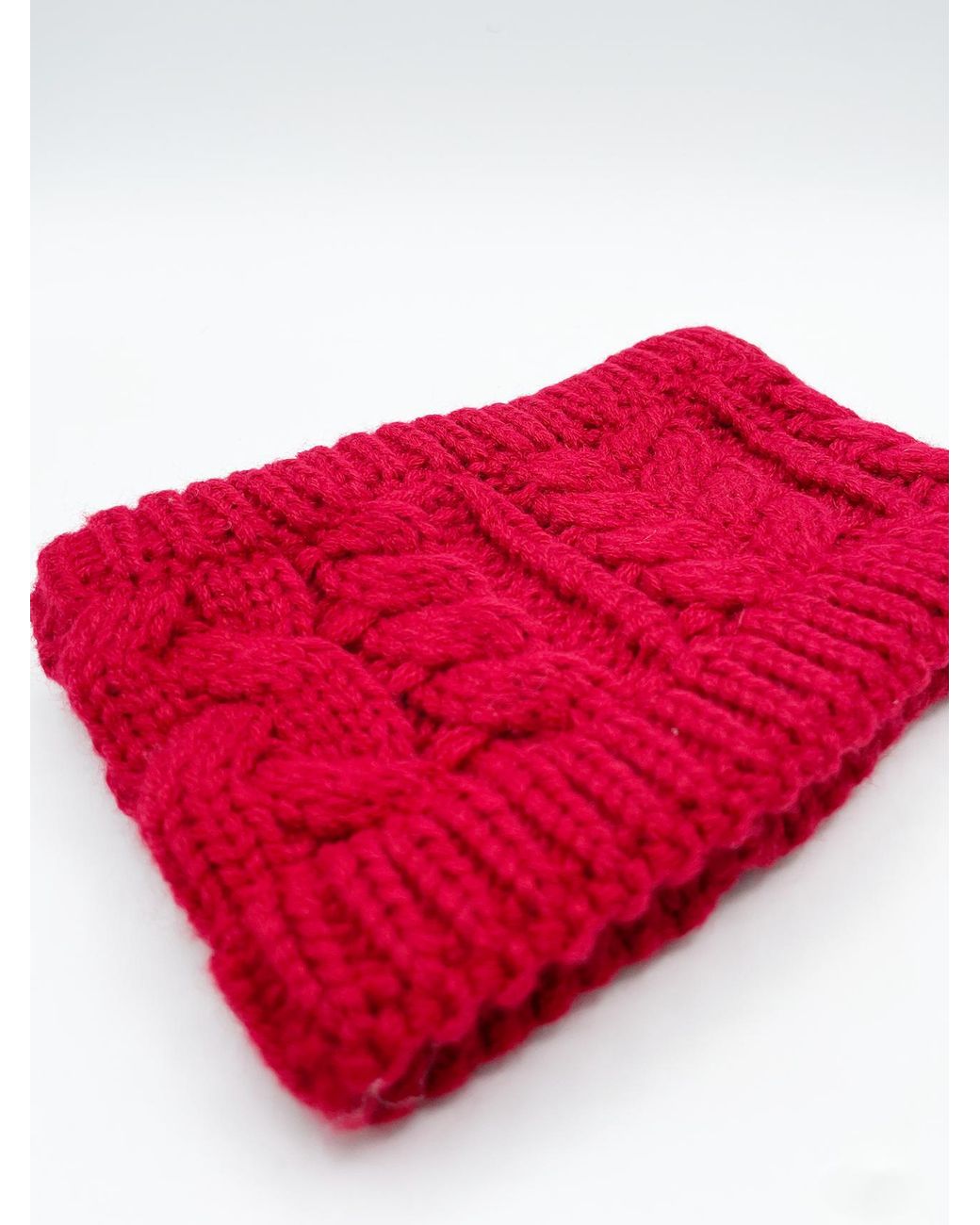 SVNX Red Cable Knitted Headband