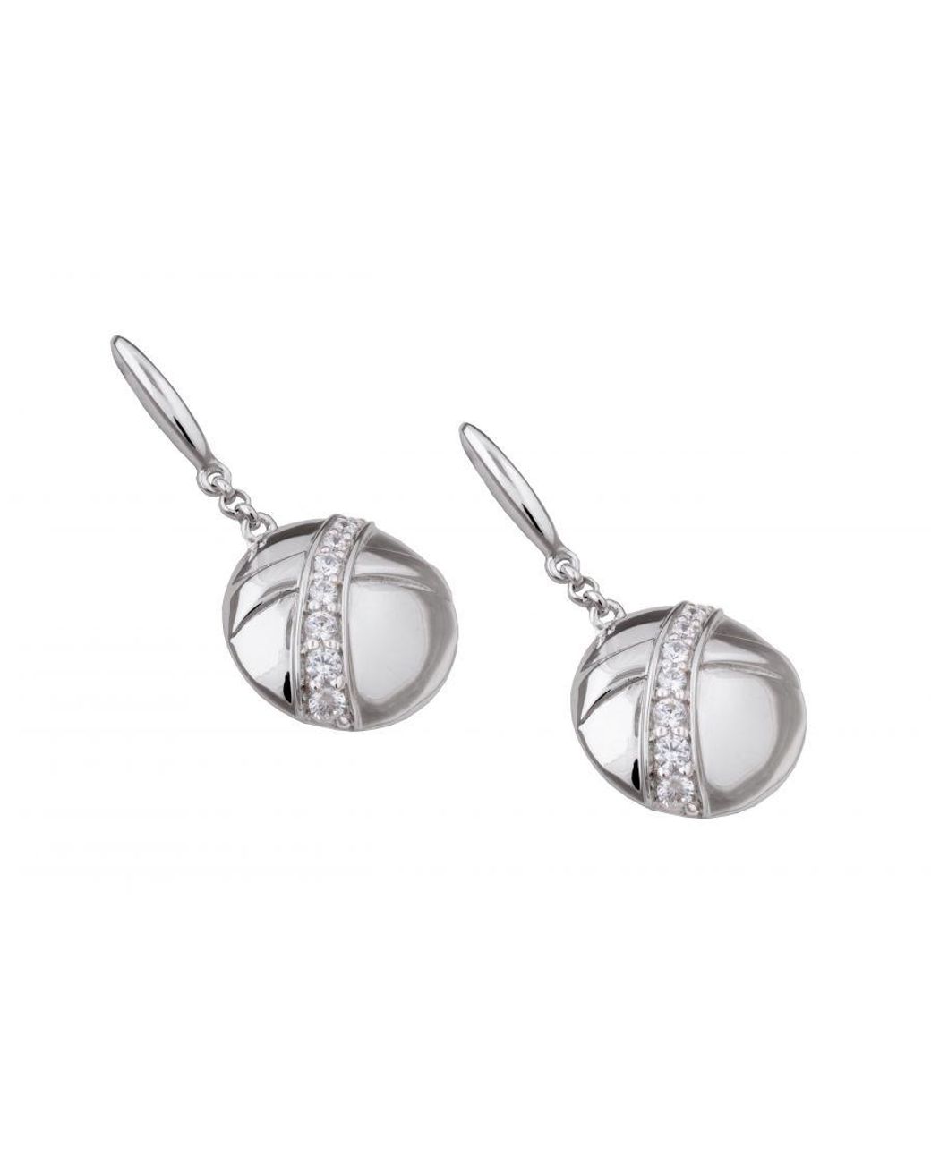 Orphelia Black 925 Sterling Drop Earrings