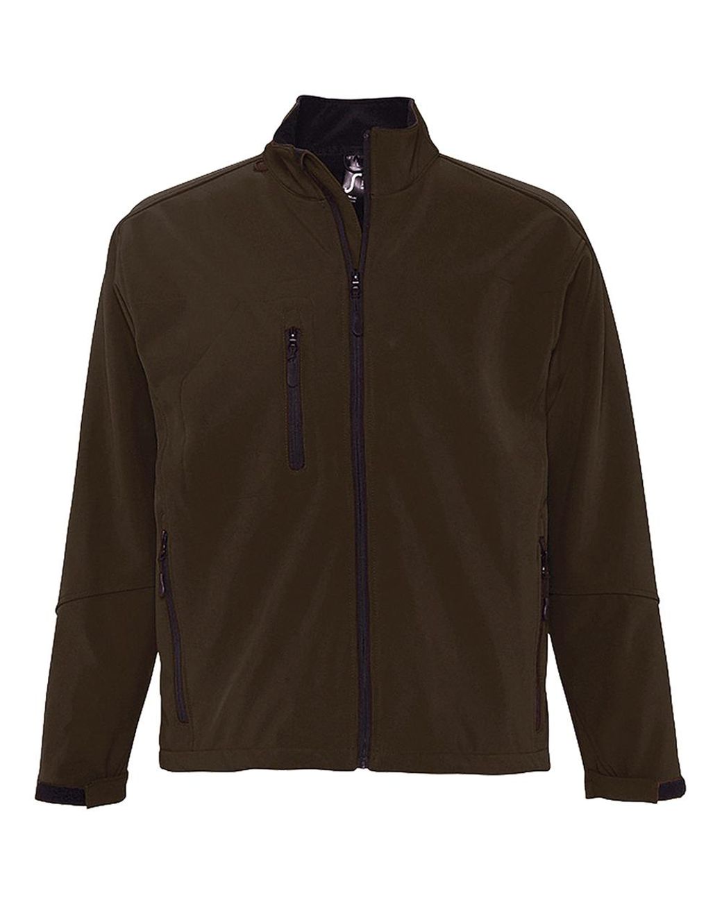 Sol's Brown Relax Soft Shell Jacket (Breathable, Windproof And Water Resistant) (Dark Chocolate) for men