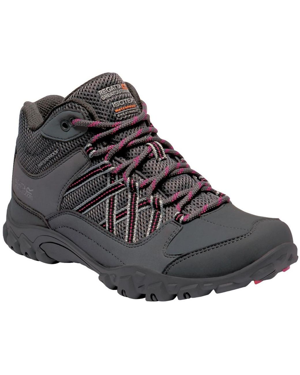 Regatta Black Edgepoint Waterproof Fabric Walking Boots