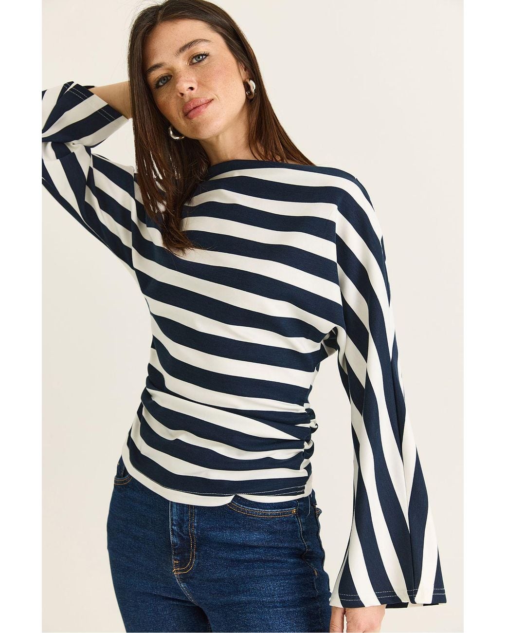 Bianco Lucci Blue Blouse