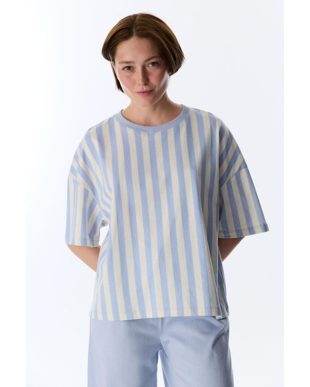 Penti Blue Relaxed Club Striped Short-Sleeve T-Shirt Pyjama Top