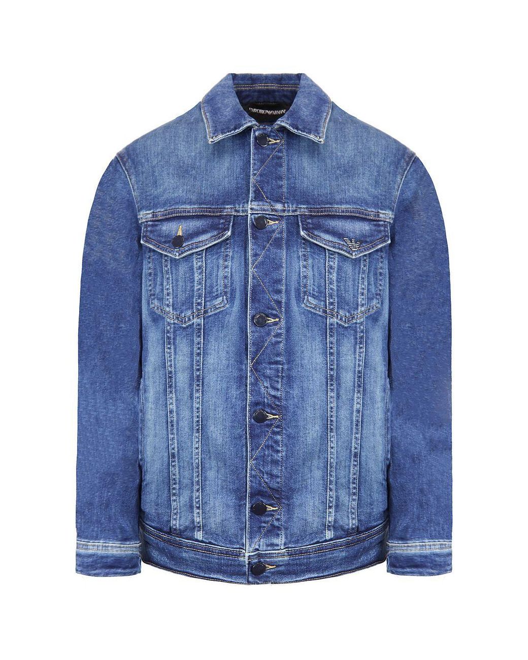 Armani Blue Emporio Trucker Denim Jacket