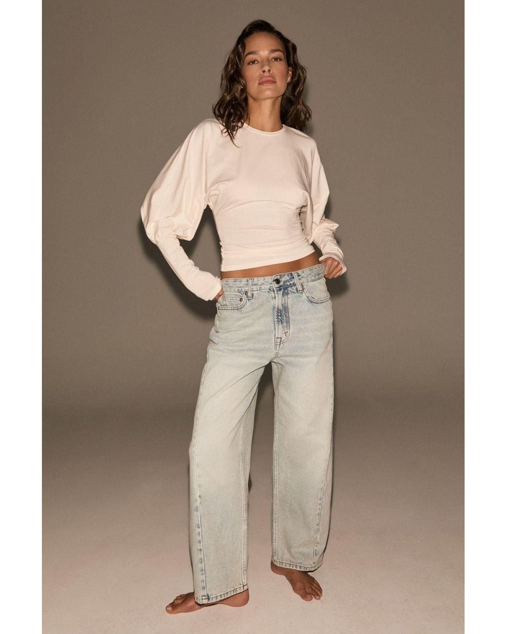 Grimelange Black Straight-Leg Pull-On Jeans