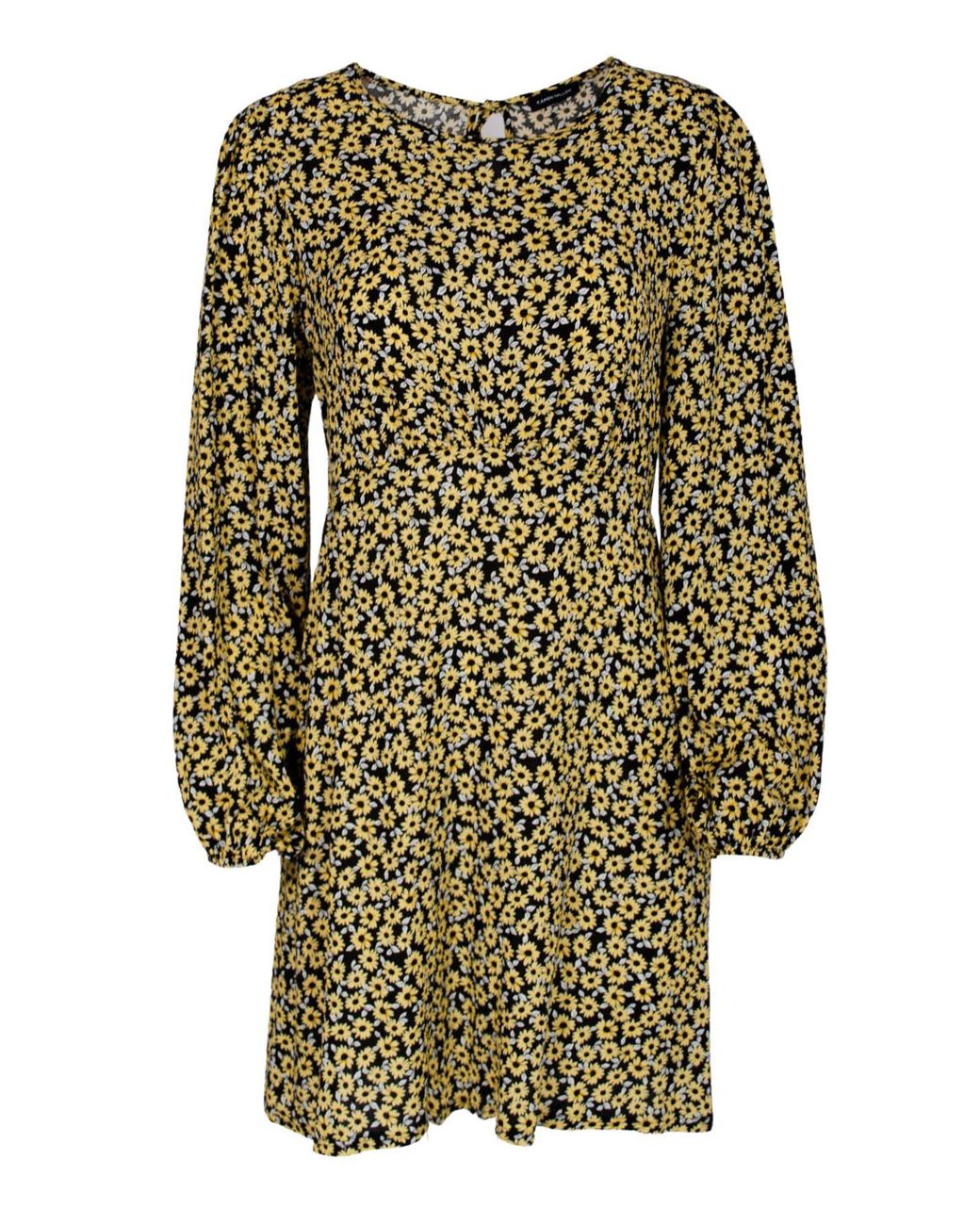 Secret Label Green Sunflower Print Long Sleeve Dress