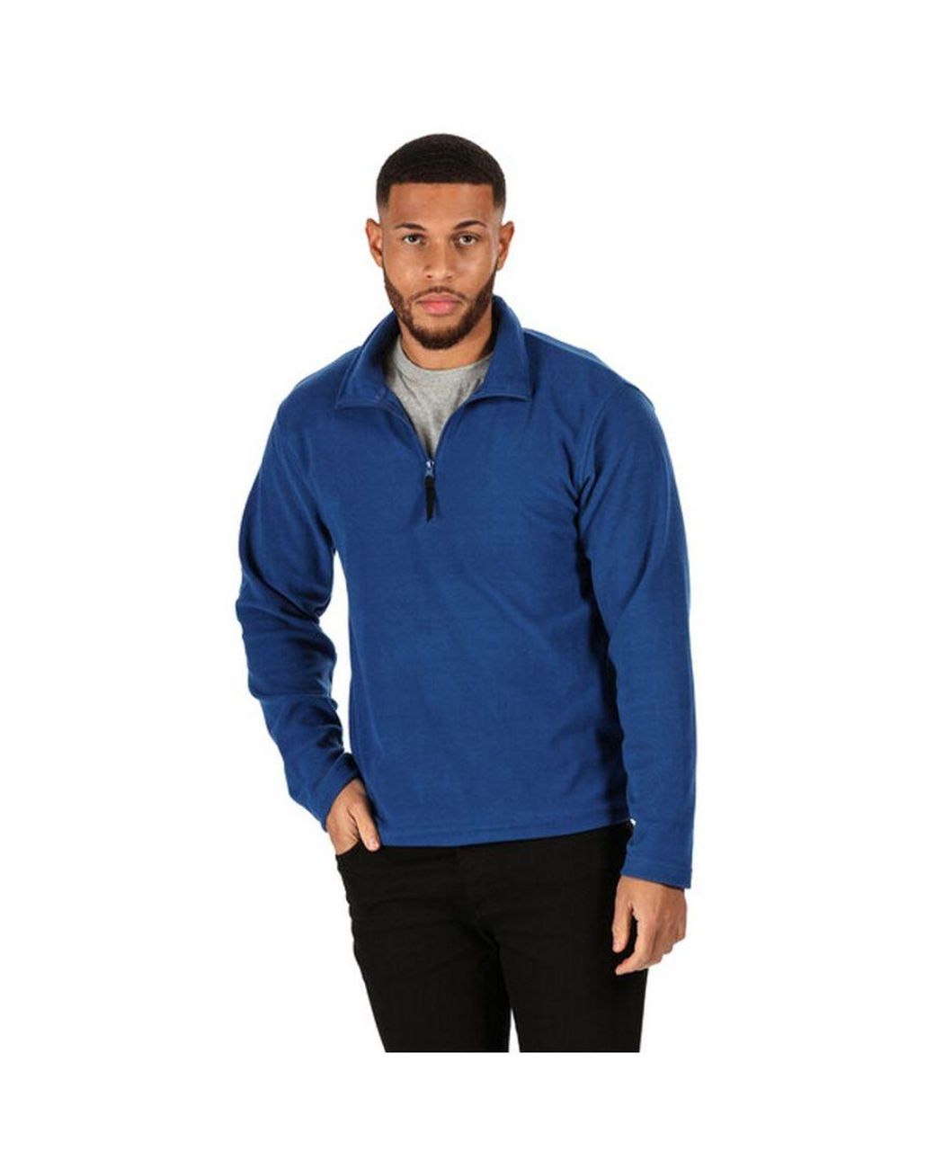 Regatta Blue Micro Zip Neck Fleece Top for men