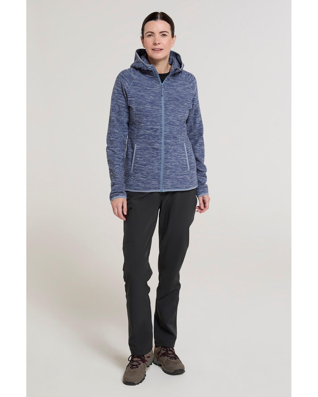 Mountain Warehouse Blue 'Lleyn' Fleece Jacket Antipill Breathable Full Zip Activewear