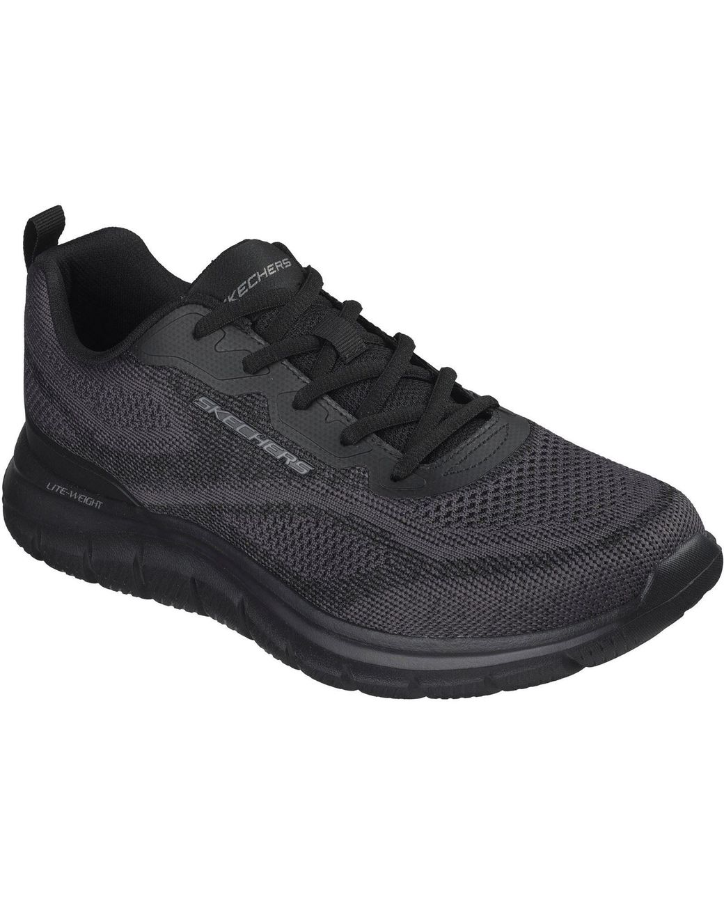 Skechers Black Track Pohlter Textile Trainers for men