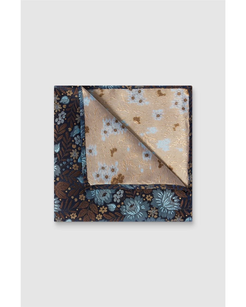 Antique Rogue Blue Floral Pocket Square for men