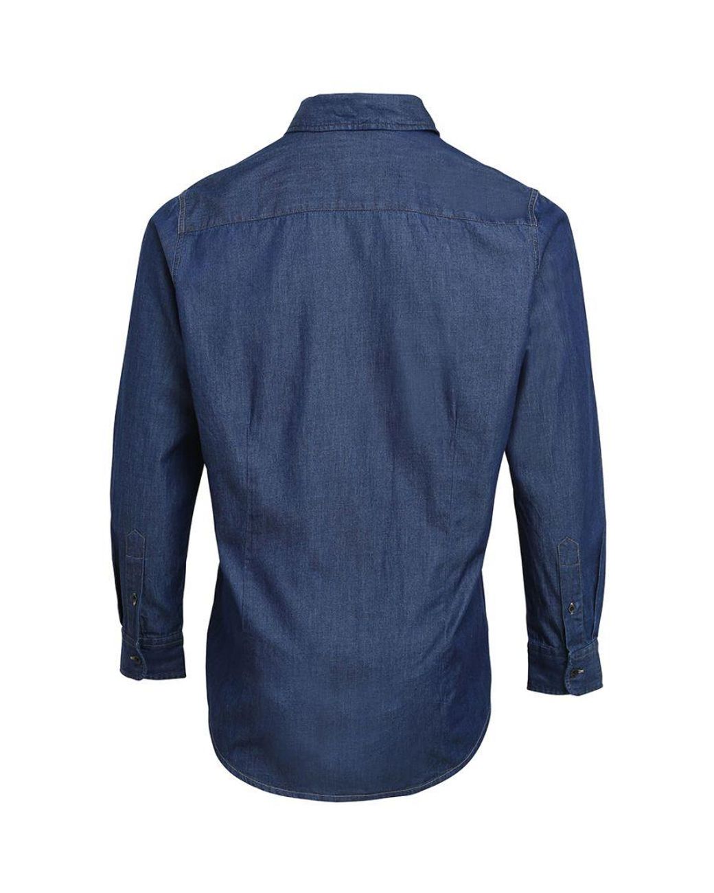 PREMIER Blue Jeans Stitch Long Sleeve Denim Shirt Denim) for men