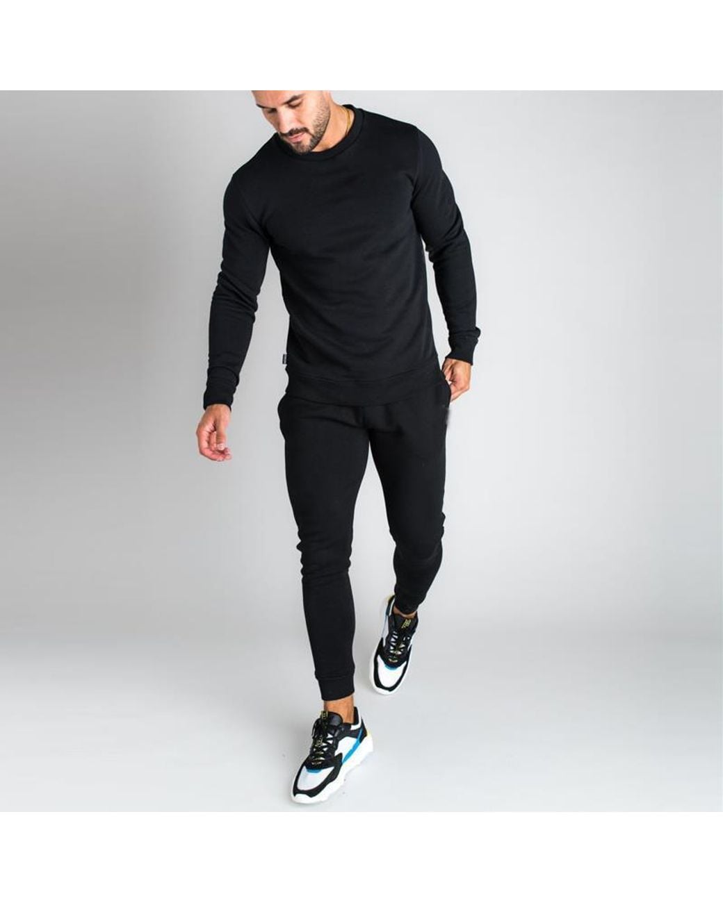 MYT Blue Crew Neck Tracksuit Fleece for men