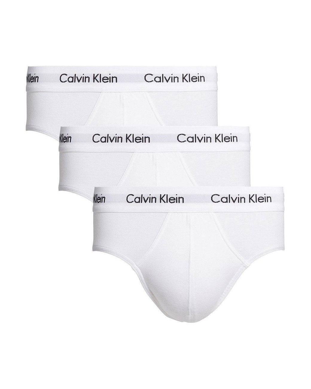 Calvin Klein 3-Pack Hip Briefs in het White voor heren