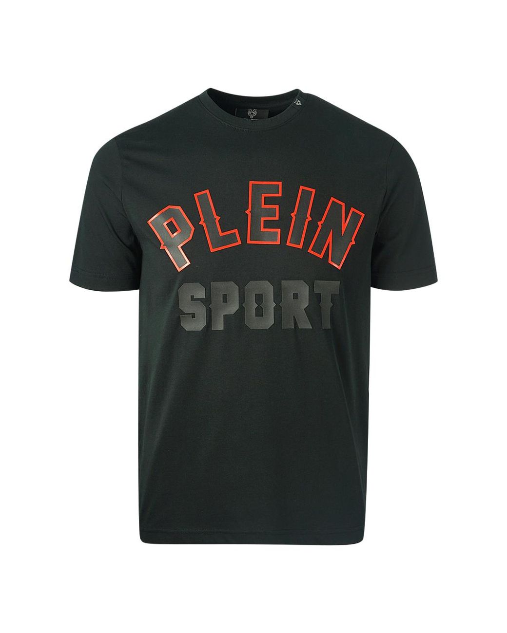 Philipp Plein Black Block Logo T-Shirt Cotton for men