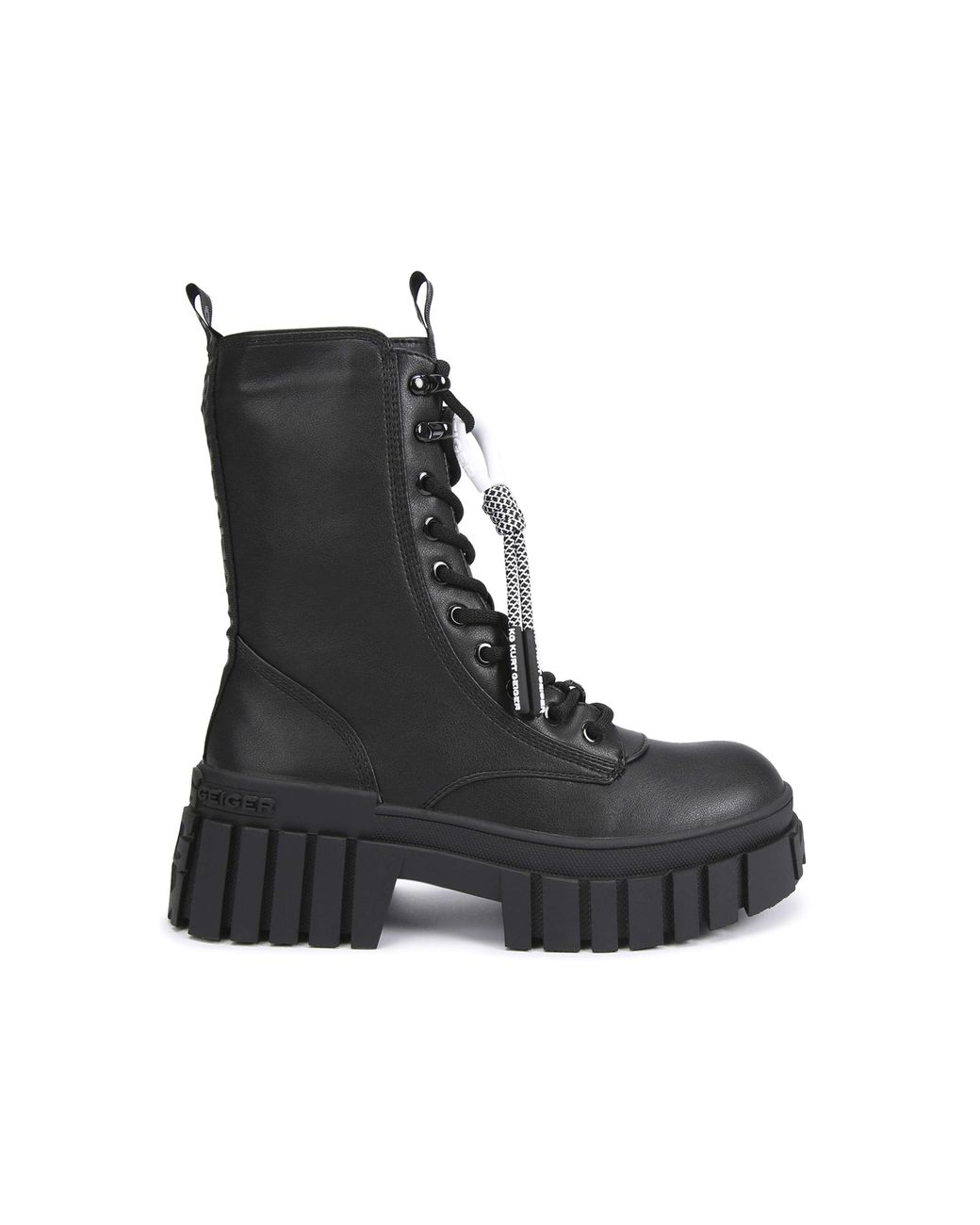 KG by Kurt Geiger Black Tegan Lace Up Boots