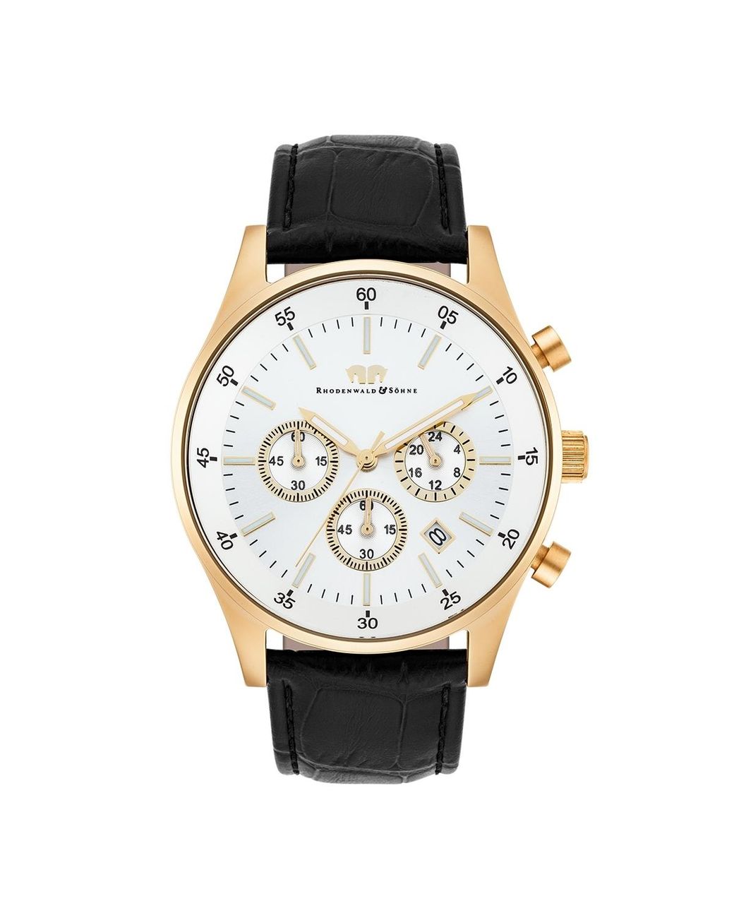 Rhodenwald & Söhne Black Stainless Steel Watch for men