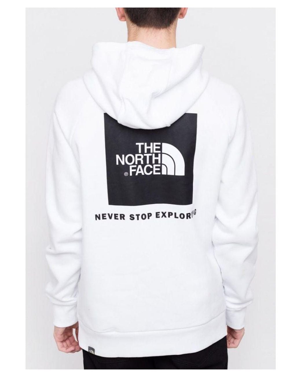 The North Face White Reglan Box Hoodie for men