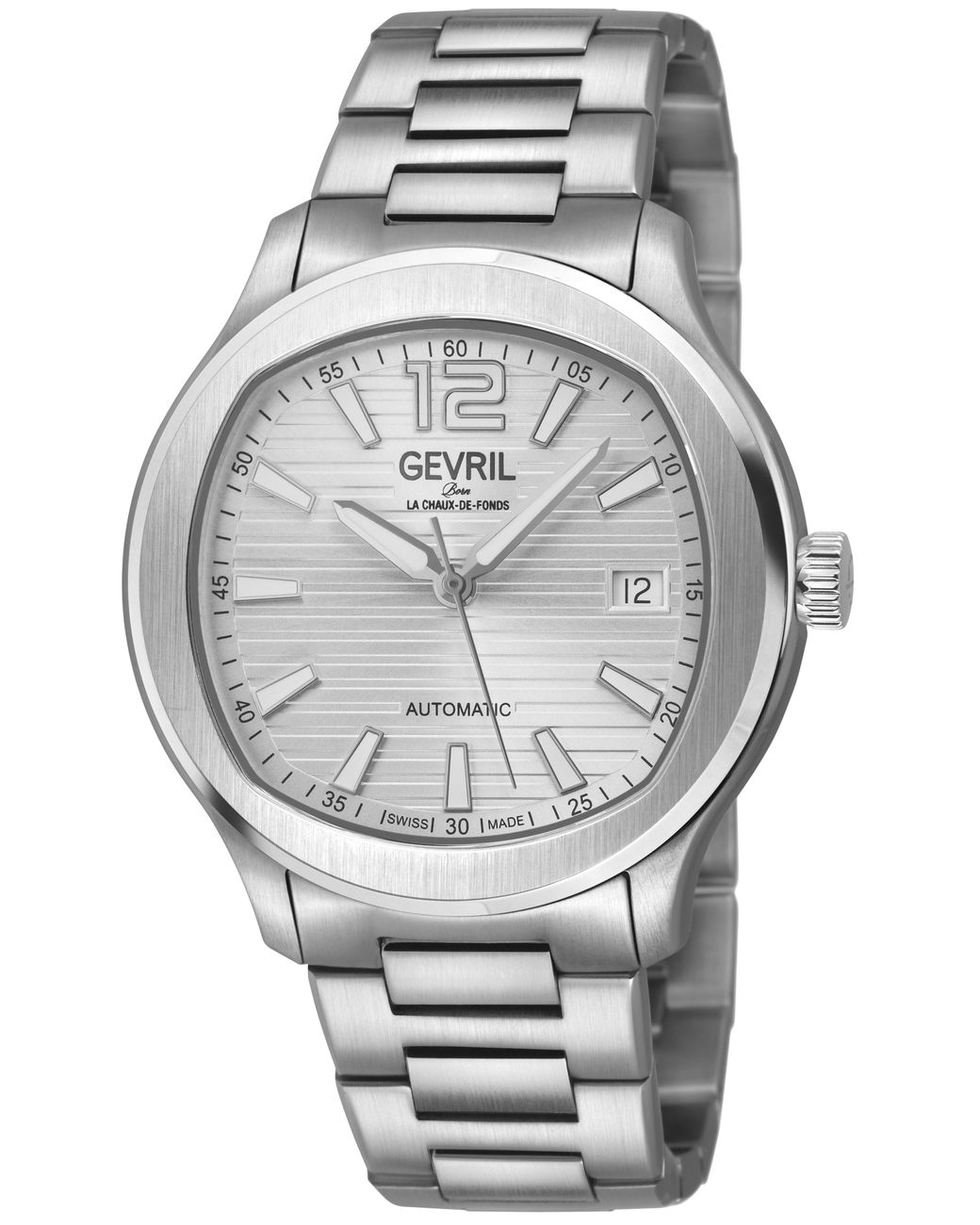 Gevril Gray Stuyvesant 316L Stainless Steel Case, Cool Dial, Bracelet Watch for men