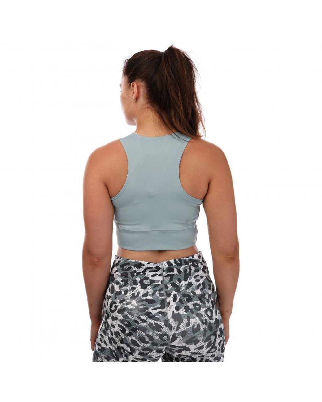 Adidas Blue Run Icons 3-Stripes Cooler Running Crop Top