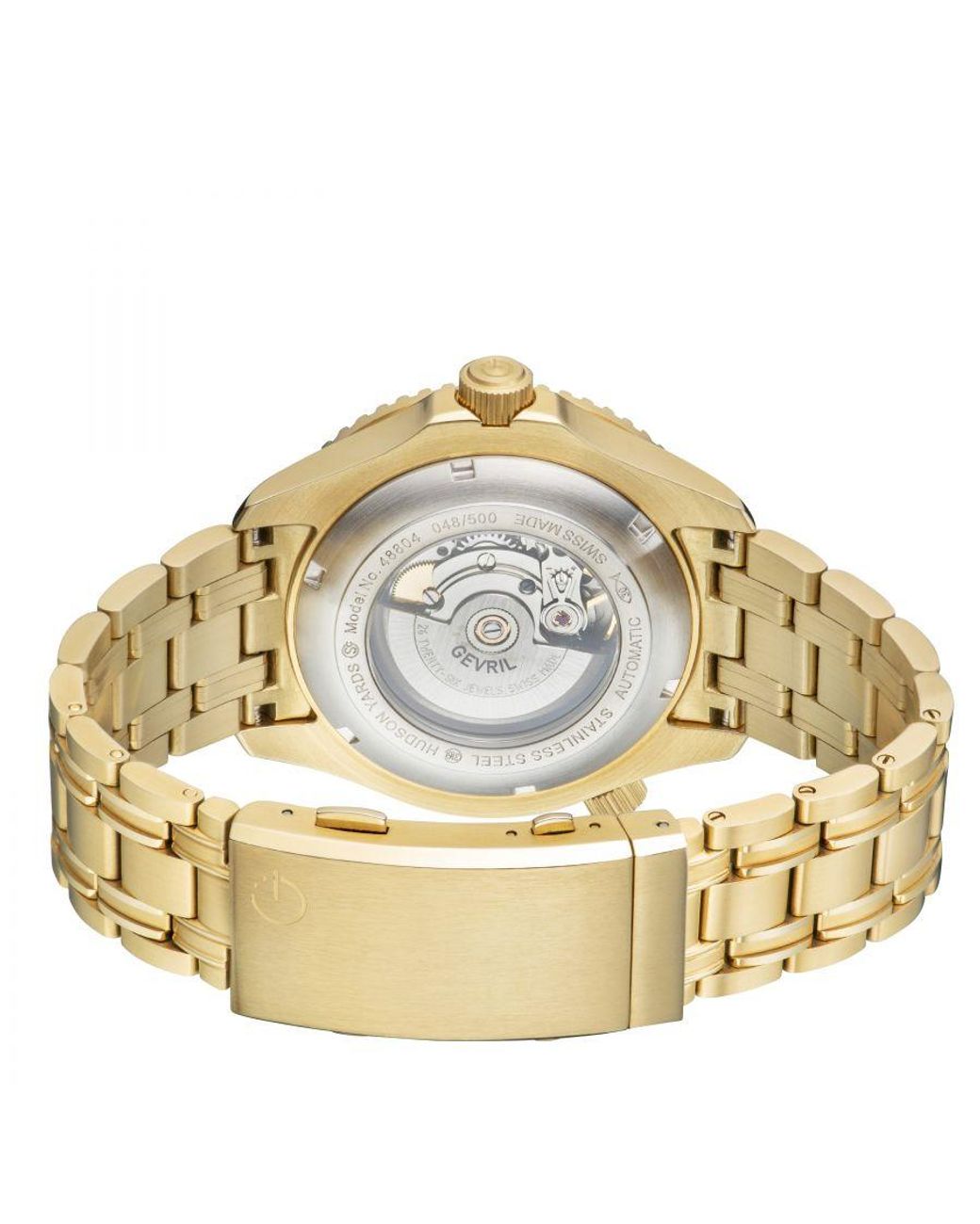 Gevril Metallic Hudson Yards Dial Swiss Automatic 3 Hands, Sellita Sw200 Movement Watch Stainless Steel for men