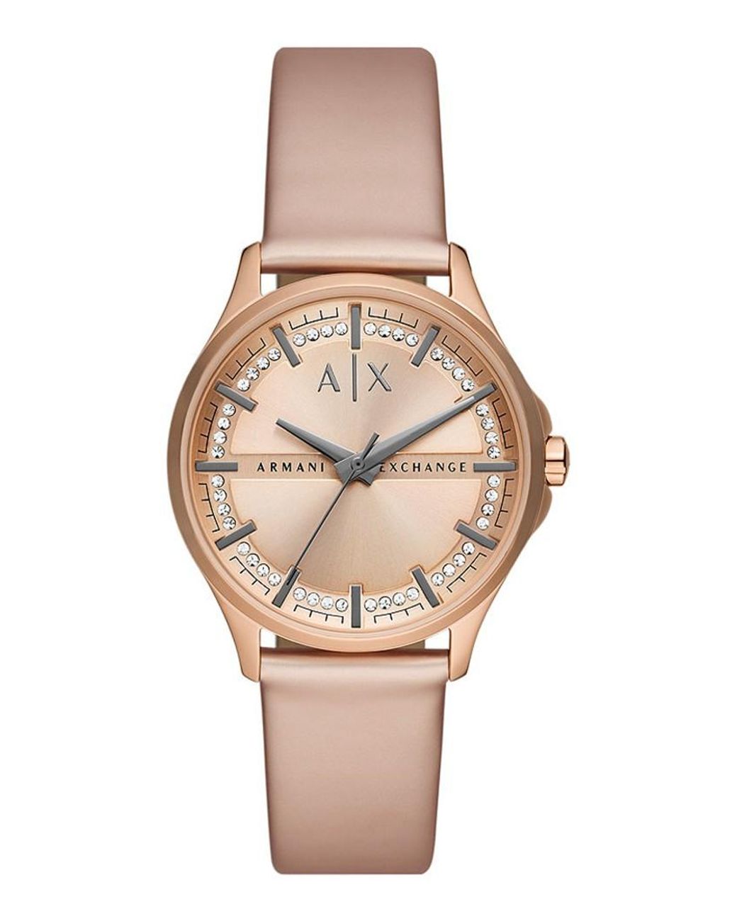 ARMANI EXCHANGE Pink Lady Hampton Watch Ax5272 Leather (Archived)