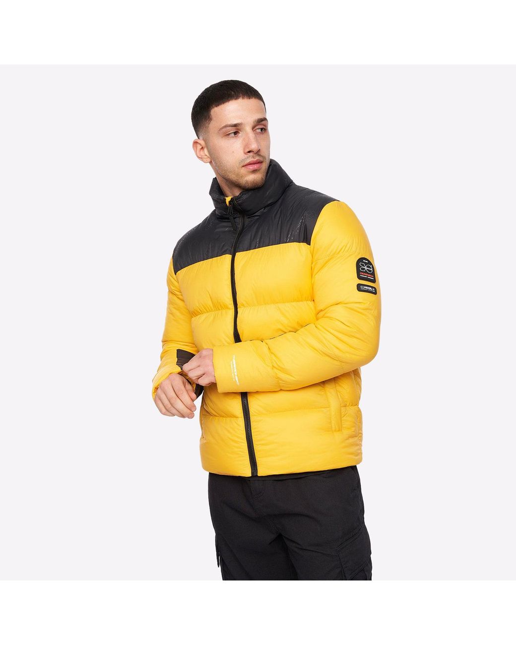 Crosshatch Yellow Demerley Jacket for men
