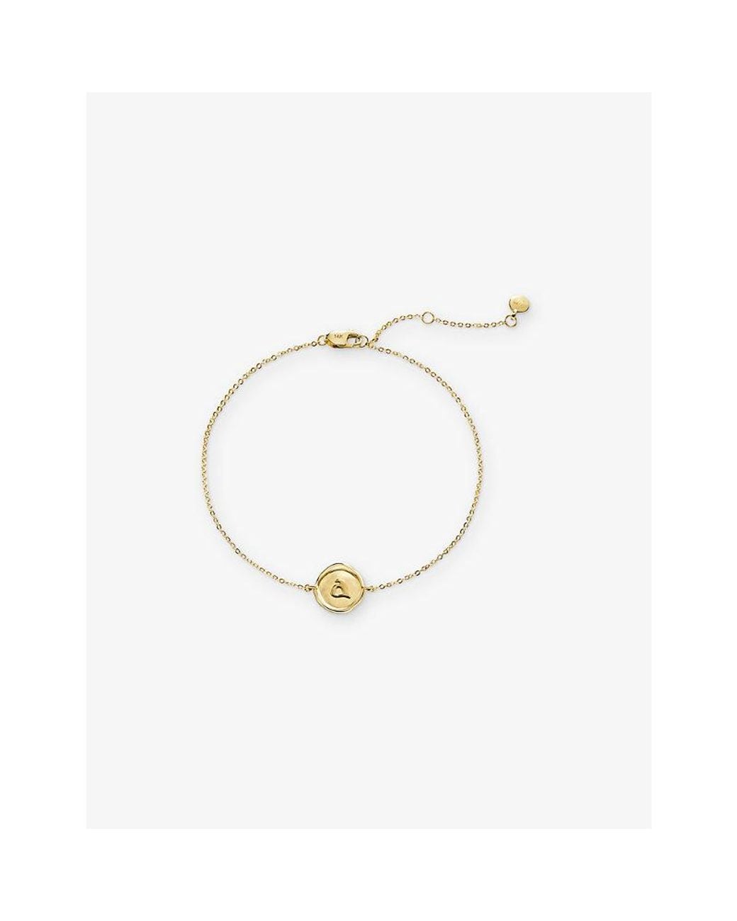 Monica Vinader White Mini Initial A Stamp 14Ct- Bracelet