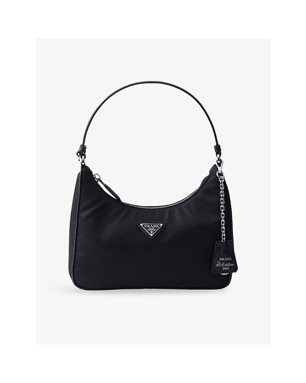 Prada Black Re-Edition 2005 Re-Nylon And Saffiano Leather Mini Bag