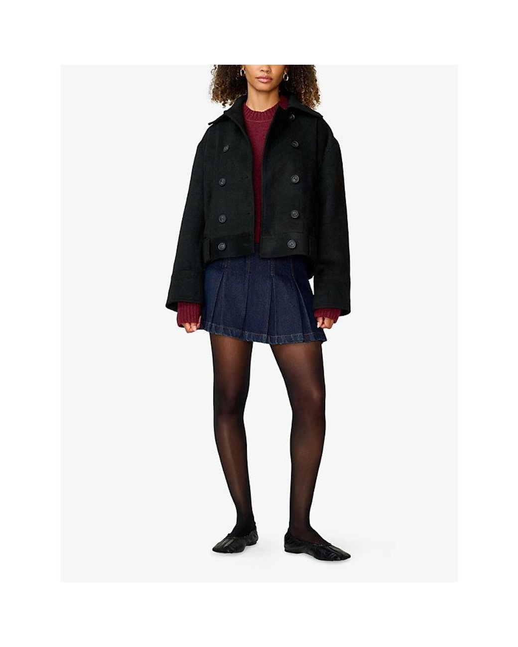 OMNES Black Clyde Cropped Woven Jacket