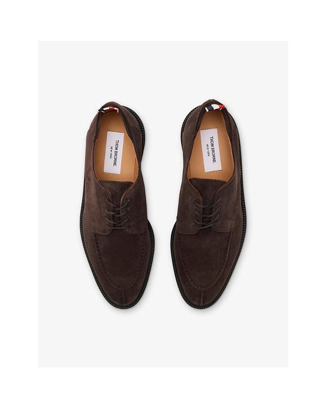 Thom Browne Brown Commando-Sole Suede Derby Shoes for men