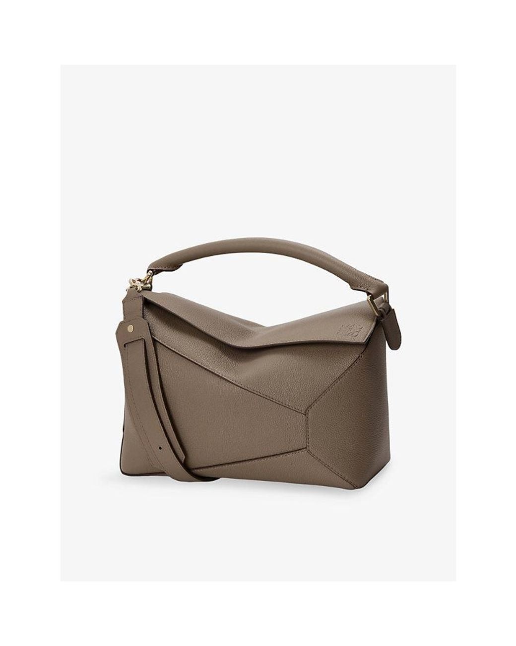 Loewe Brown Puzzle Edge Medium Leather Shoulder Bag