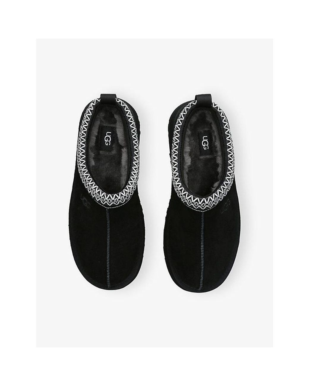 Ugg Black Tazz Ii Suede Slippers