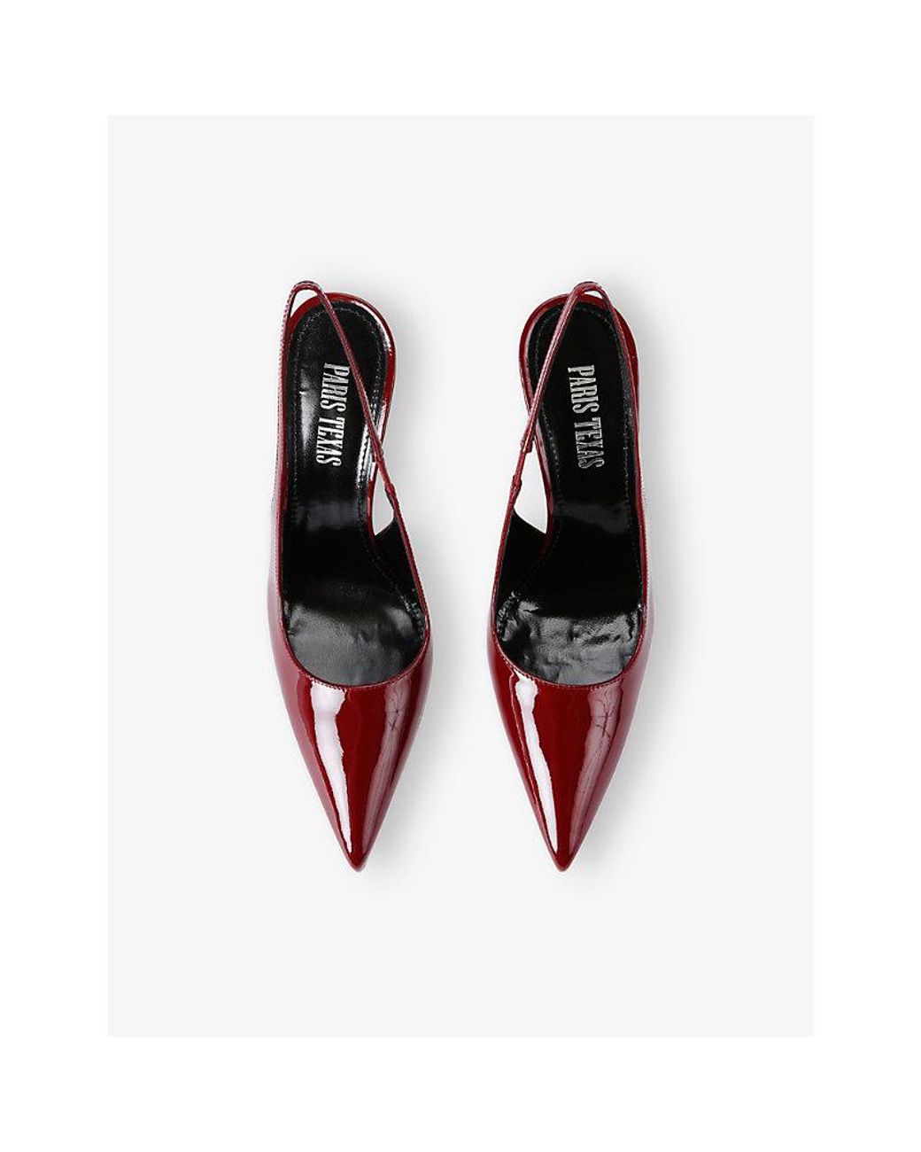 Paris Texas Purple Lidia Sling-Back Patent-Leather Heeled Courts