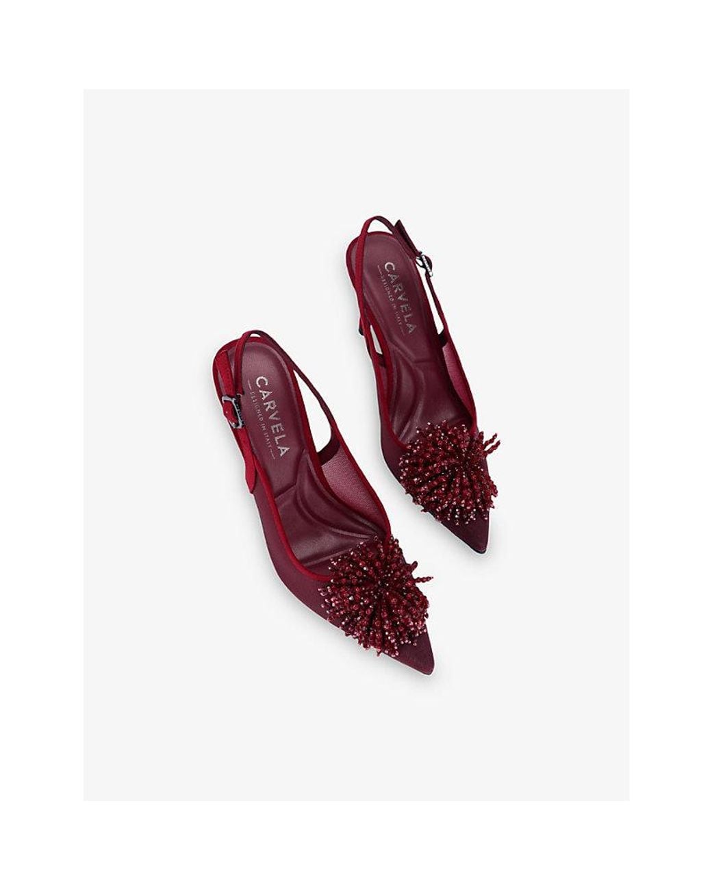 Carvela Kurt Geiger Pink Lucia Woven Sling-Back Courts