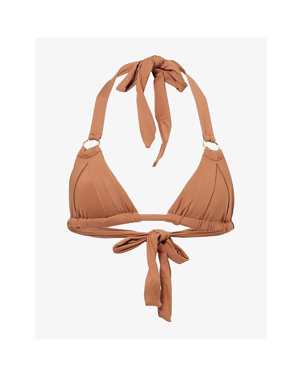 Cheap Monday Brown Bari Ring-Hardware Bikini Top