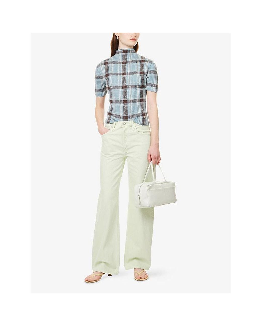 Agolde Green Arc Barrel-Leg Cotton-Blend Jeans