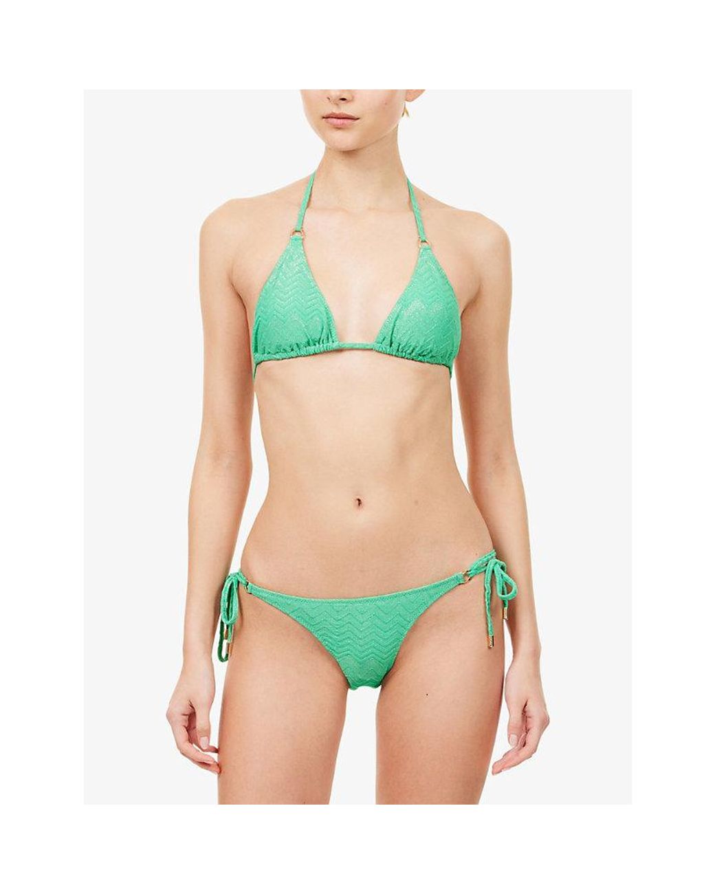 Melissa Odabash Green Key West Triangle Bikini Top