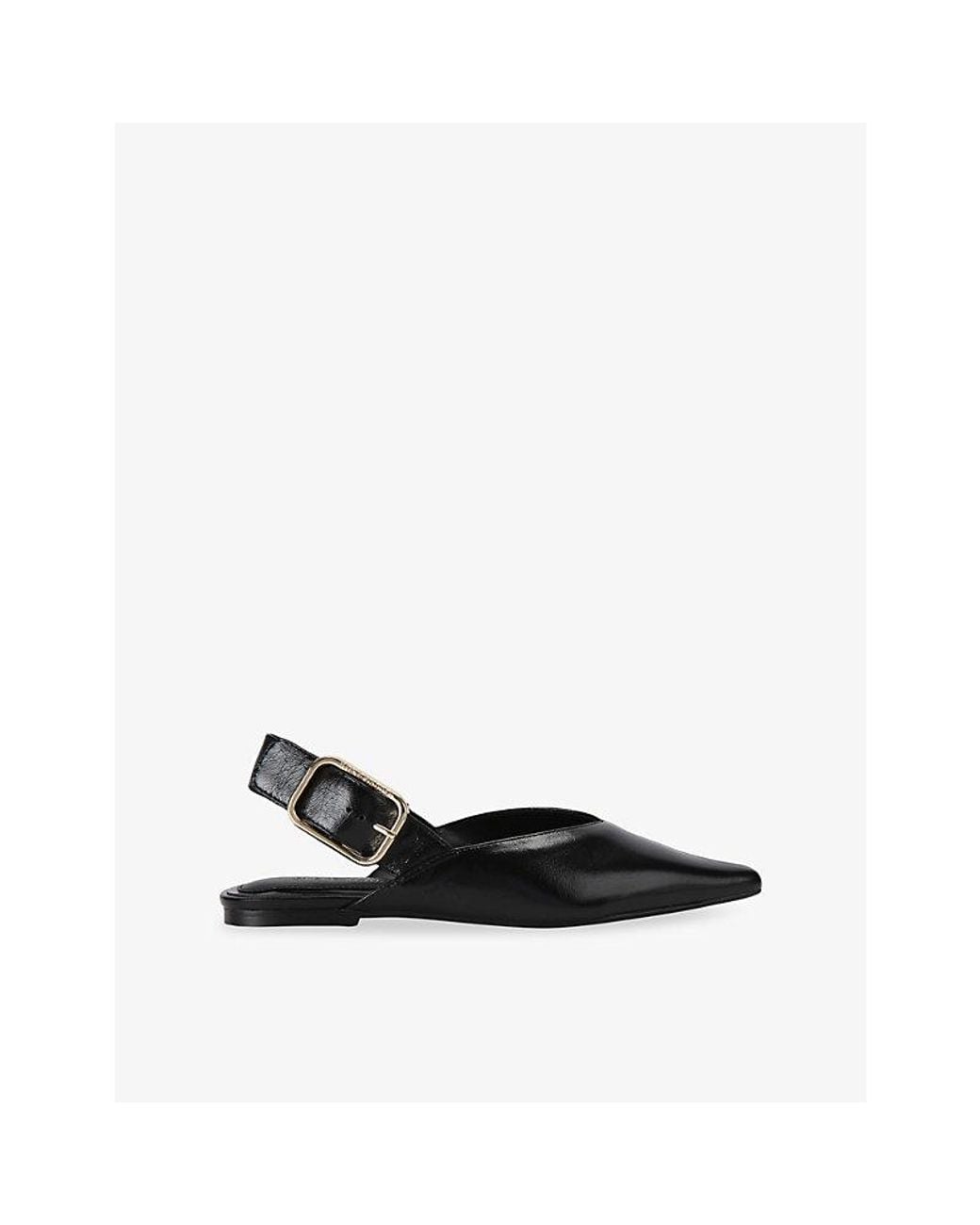 Steve Madden Black Sianna Leather Flats